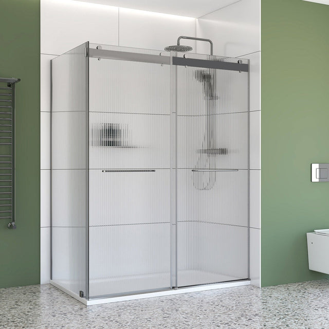 Appollo Geneva 36 in. × 48 in. Right Corner Shower Kit in Chrome F8