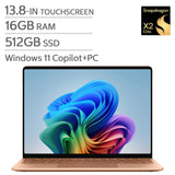 Microsoft Surface 13.8-in. Copilot+ PC Touchscreen Laptop, Qualcomm Snapdragon X2 Elite - 16GB RAM, 512 SSD - Dune