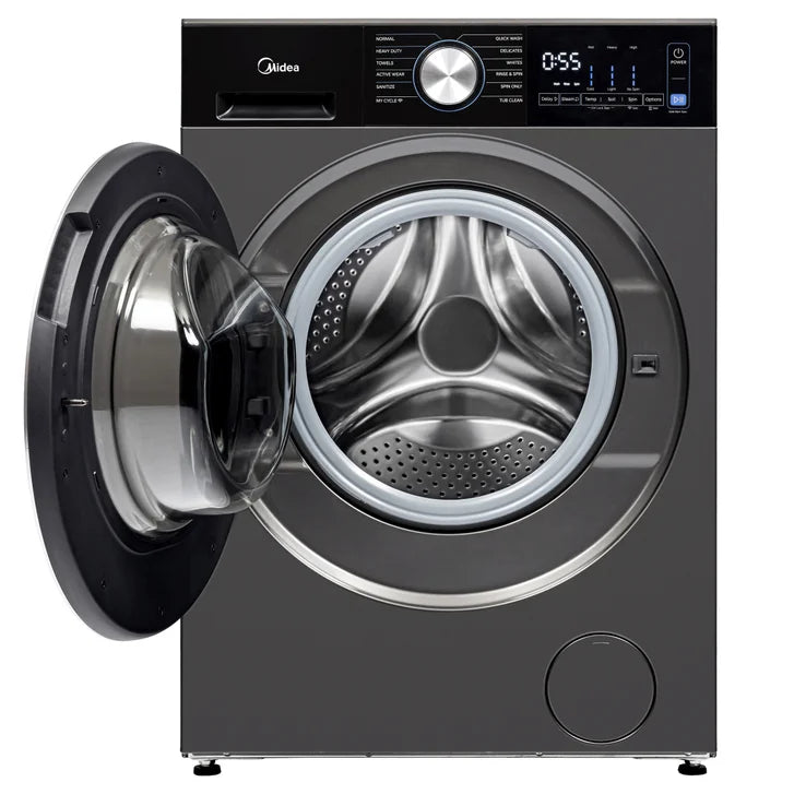 Midea 3.1 cu ft. Graphite Steel Front Load Washer with Quick Wash Option