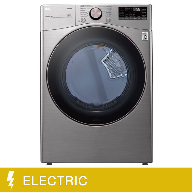 LG Graphite Steel 7.4 cu. ft. Electric Steam Dryer with AI Dry and ThinQ Technology O0