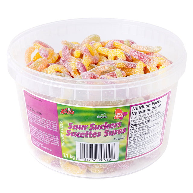 Red Band Sour Suckers Tub, 300 Suckers Y9