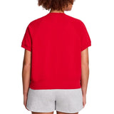Champion Women's Short Sleeve Logo Fleece Sweater