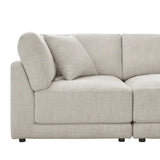 Aiden & Ivy Dayna 4-piece Modular Fabric Sofa with Ottoman