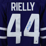 Frameworth Morgan Rielly Signed Toronto Maple Leafs Blue Fanatics Premium Jersey