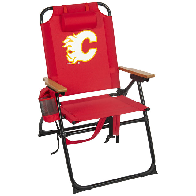 NHL 4-Position Folding Chair With Wood Arms F8