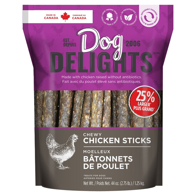Dog Delights Chicken Sticks Dog Treats, 1.25 kg (2.7 lb.) J8