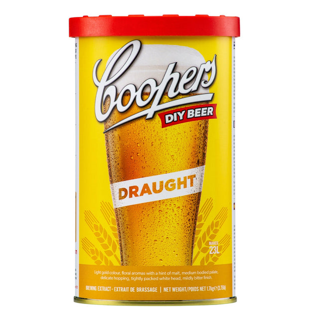 Coopers Brewing Extract Beer Kit – Draught Lager (6 × 1.7 kg) N2