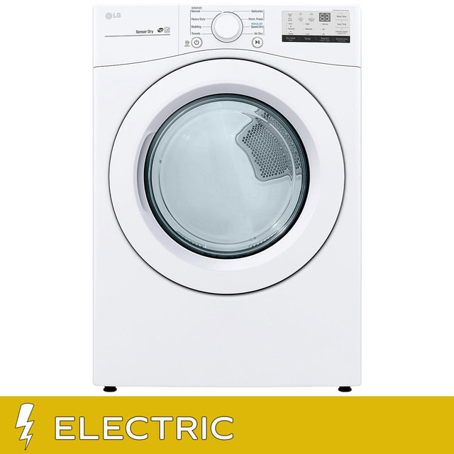 LG 7.4 cu ft. White Electric Dryer with Sensor Dry B5