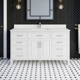 Studio Bathe Thomson II Vanity in White Finish with Engineered Stone Countertop