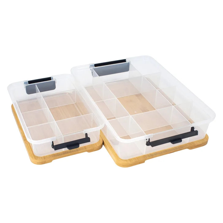 Sabatier Snacklebox Set with Bamboo Lid, 2-pieces