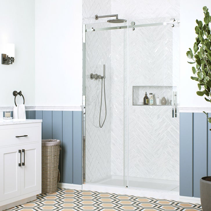 OVE Decors Kelsey 48 in. Sliding Glass Shower Door with Hardware