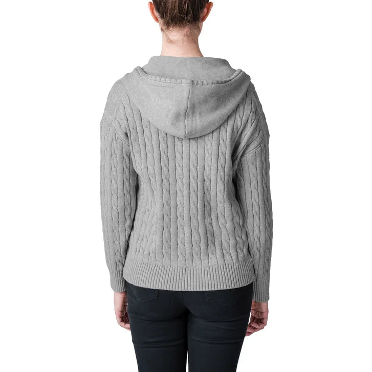 United Colors of Benetton Women’s Full Zip Cable Hoodie