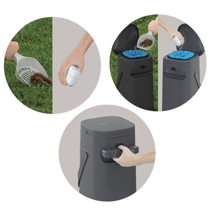 Pet Genie Dog Waste Pail Bundle with 120 Bags and Dispenser