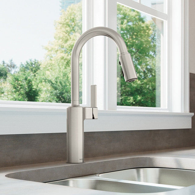 Moen Nilain Single Handle Pull-Down Kitchen Faucet R4