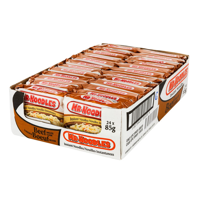 Mr. Noodles Beef Flavour Flat Instant Noodles, 24 x 85 g M3