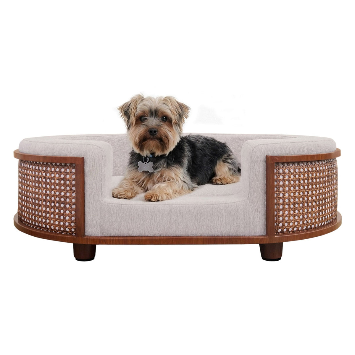 The Gracie Rattan Pet Bed