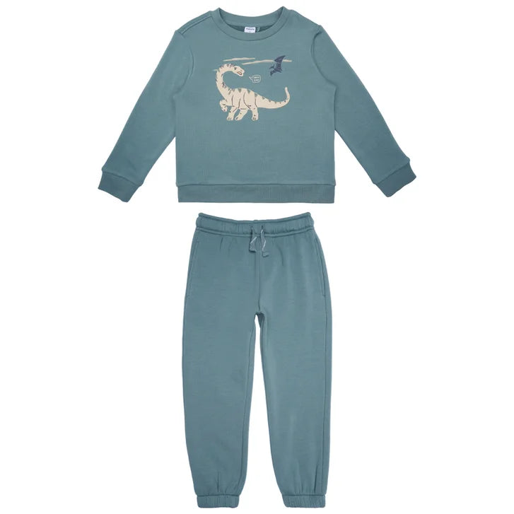 Pekkle Boys' and Girls' Cozy Fuzzy Fleece 2-piece Sweatshirt and Pants Set