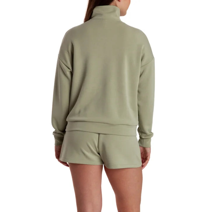Lazypants Women's Full Zip Mock Neck Sweatshirt
