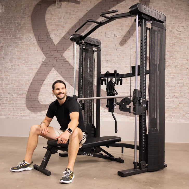 Centr 3 Home Gym Smith Functional Trainer with Folding Workout Bench, and 3-month Centr Membership