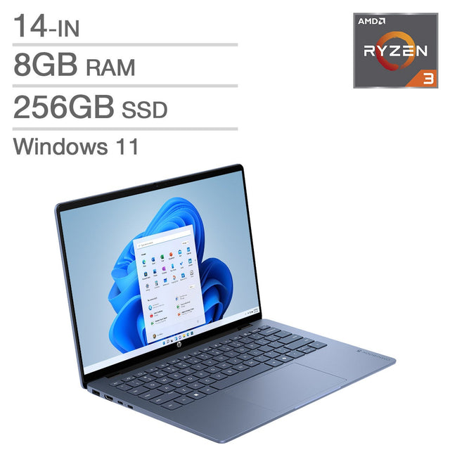 HP OmniBook 3 14-in Laptop, AMD Ryzen 3 30 - 8 GB RAM, 256 GB SSD G7