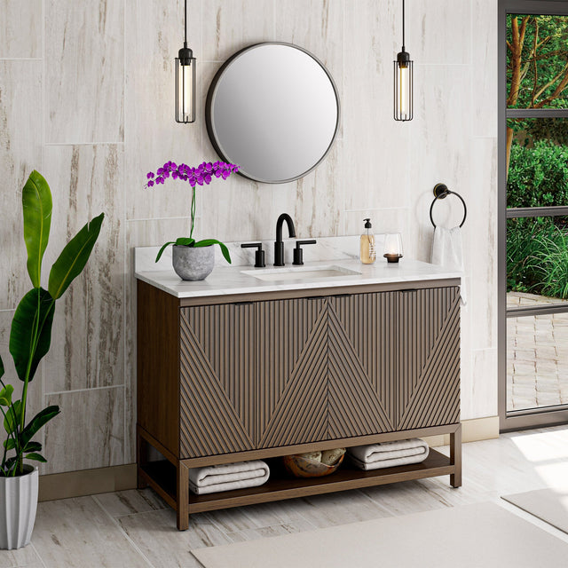 MagickWoods Santa Fe Jacobean Walnut Bathroom Vanity L2