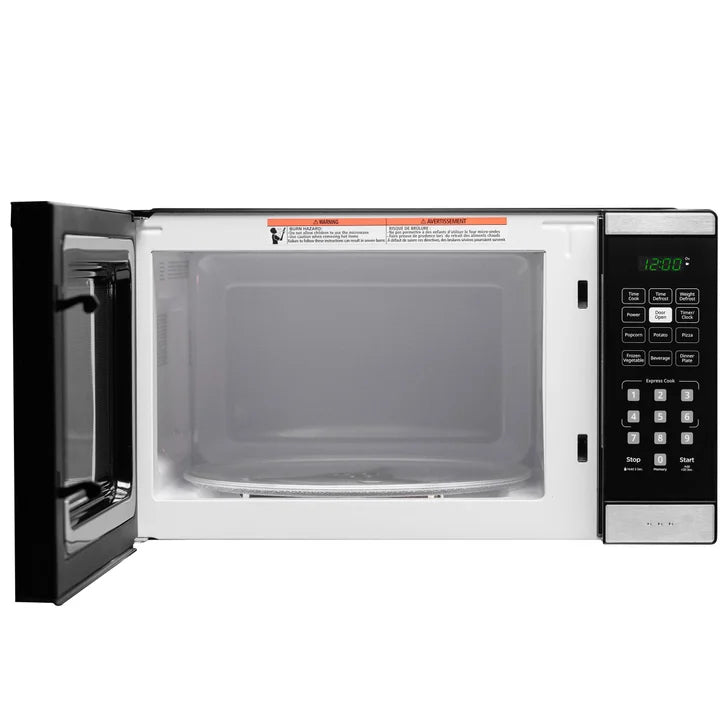 Danby 1.1 cu.ft. Countertop Microwave - Black and Stainless Steel