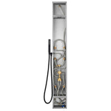 Akuaplus Amelia Pressure Balance Shower Panel with 8 Body Jets