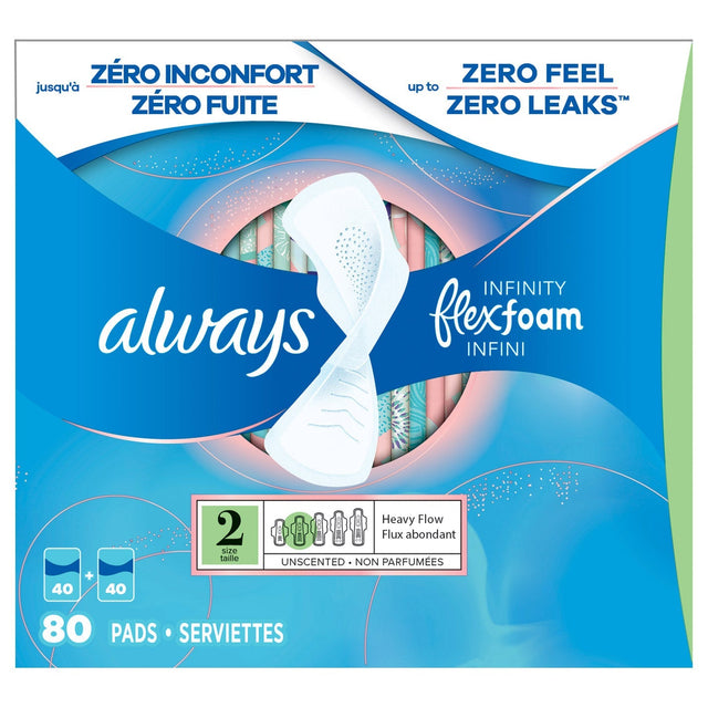 Always Infinity Flexfoam Pads, 80-count T3