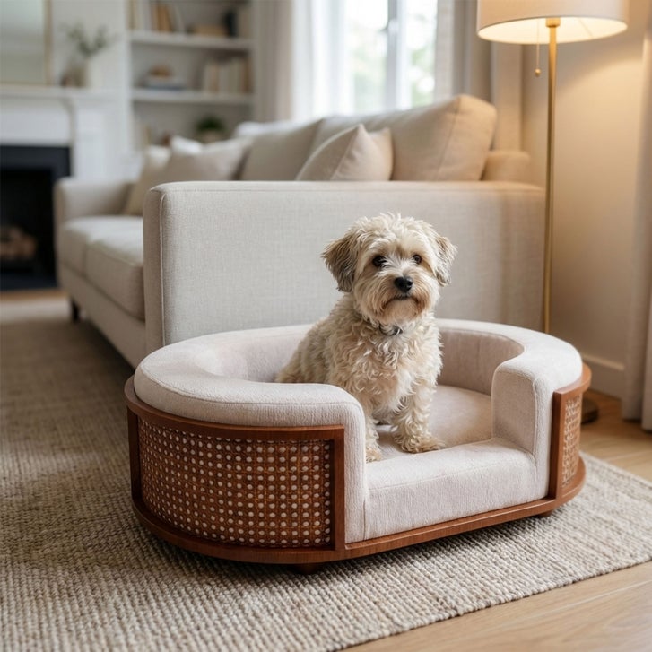 The Gracie Rattan Pet Bed