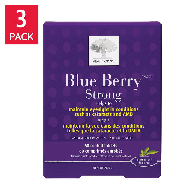 New Nordic Blue Berry Strong, 3 x 60 tablets R1