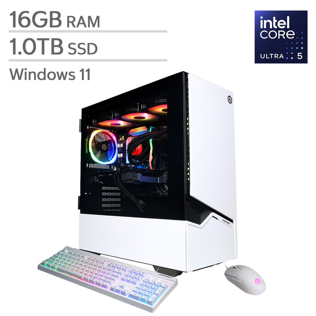 CyberPowerPC Gamer Supreme Gaming Desktop, Intel Core Ultra 5 250KF Plus - 16GB RAM, 1TB SSD, 8GB NVIDIA GeForce RTX 5060 Ti L8