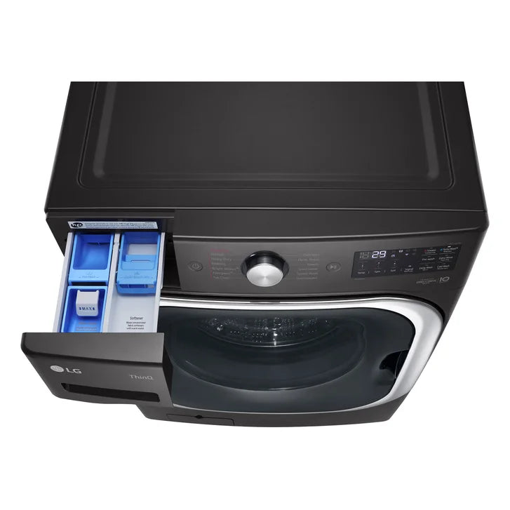LG 6.0 cu ft. Black Steel Front Load Washer with Smart Wi-Fi and TurboWash