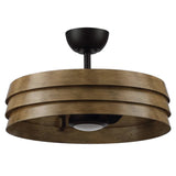 Parrot Uncle 22 in. Farmhouse Wood Grain Ceiling Fan with Light