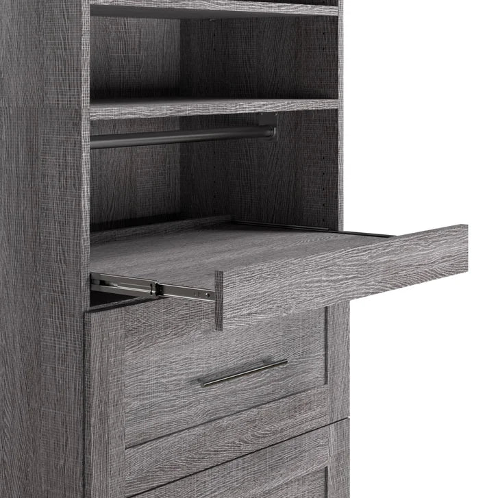 Bestar Boutique Queen Wall Bed 2-piece Set with Pull-out Shelf