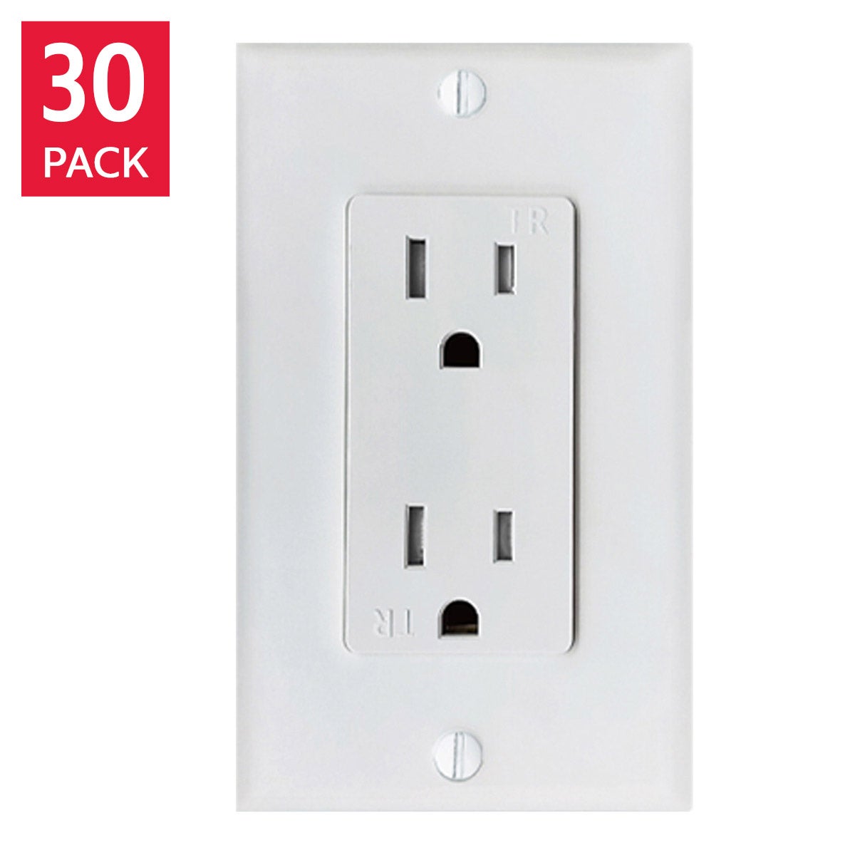 Xtricity - Decorative Duplex Receptacle TR 15 Amp, 30-pack