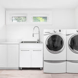 Transform 28 in. All-in-one Laundry Cabinet with Stainless Steel Sink and Faucet