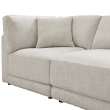 Aiden & Ivy Dayna 4-piece Modular Fabric Sofa with Ottoman