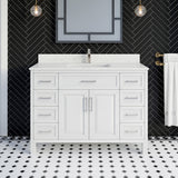 Studio Bathe Thomson II Vanity in White Finish with Engineered Stone Countertop