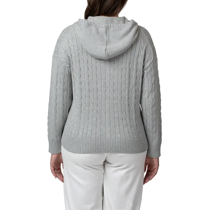 United Colors of Benetton Women’s Full Zip Cable Hoodie