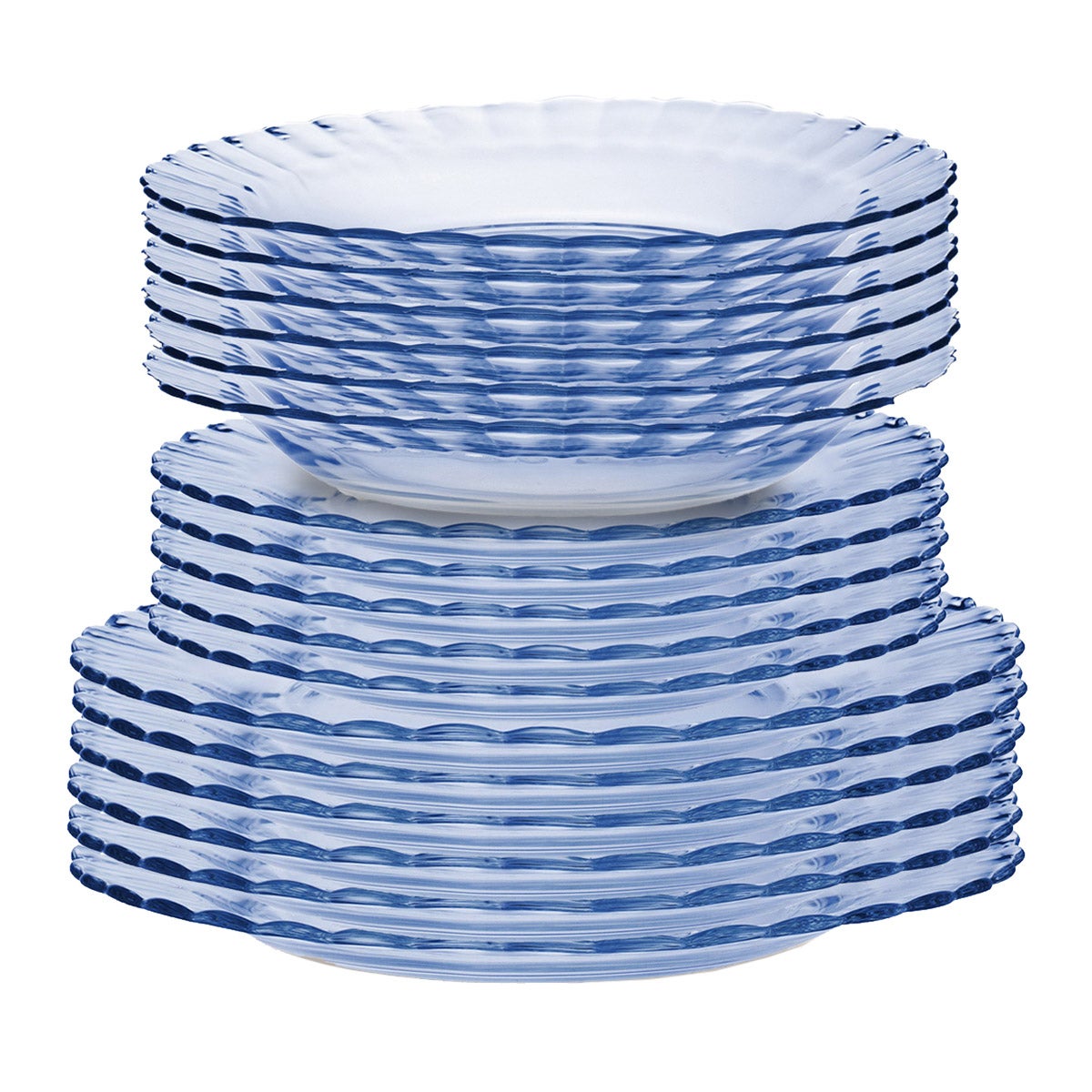 Duralex "Le Picardie" Tempered Glass Dinnerware Set, 18-piece