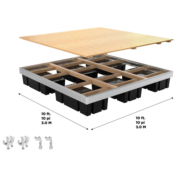 Multinautic QPF495 Aluminum Floating Dock with Cedar Decking