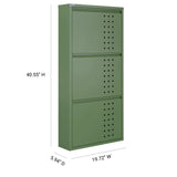 CEHA AYK 3-Door Metal Shoe Cabinet with Front Ventilation