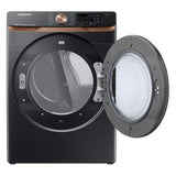 Samsung 27 in. 7.5 cu ft. Black Stainless Steel Electric Dryer with Steam Sanitize Option