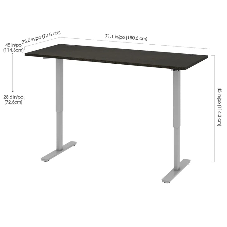 Bestar Upstand 72.4 cm x 182.9 cm (28.5 in. x 72 in.) Height Adjustable Desk