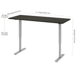Bestar Upstand 72.4 cm x 182.9 cm (28.5 in. x 72 in.) Height Adjustable Desk