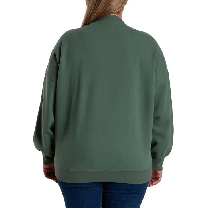 Lazypants Women's Fleece High-low Crewneck Sweatshirt
