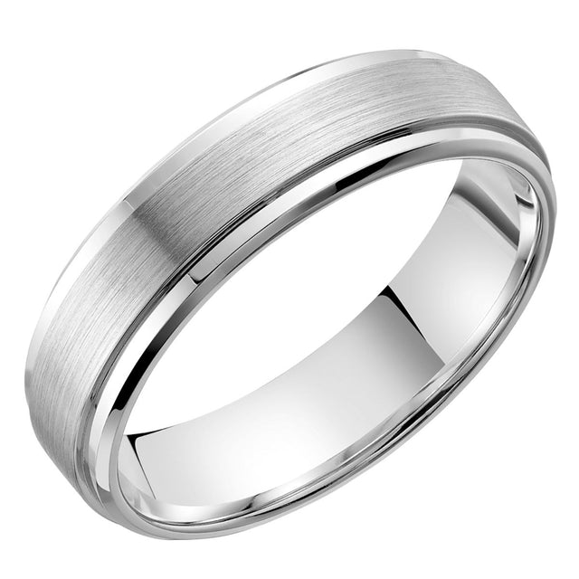 White Gold Men's Wedding Band J0