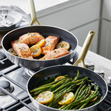 GreenPan GP5 5-ply Stainless Steel Skillet Set, Gold Handles, 2-pieces