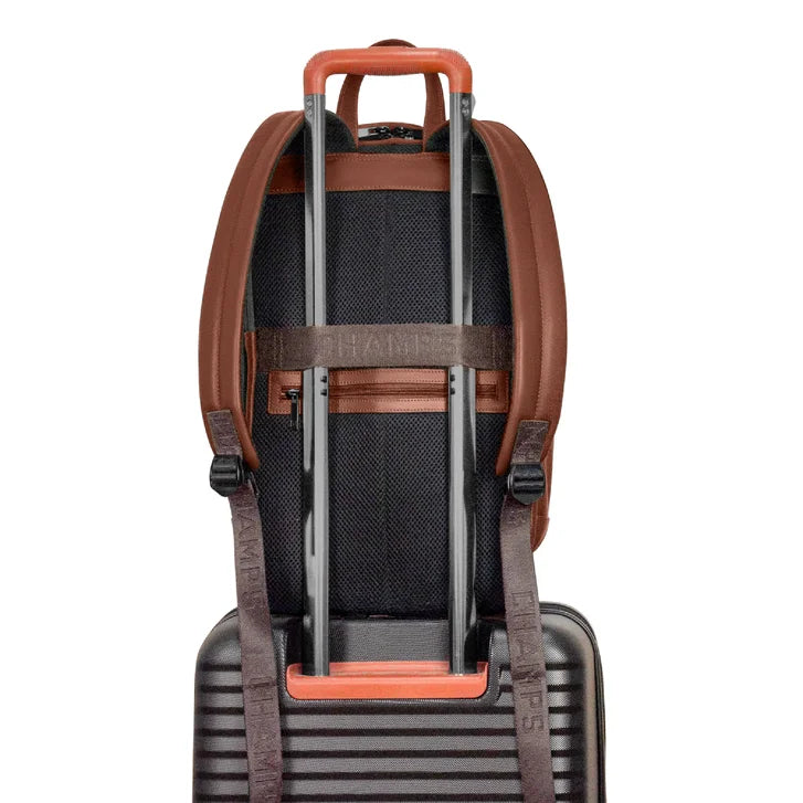 Champs Onyx Collection Classic Leather Backpack, 15 L