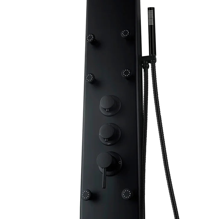 Akuaplus Amelia Pressure Balance Shower Panel with 8 Body Jets